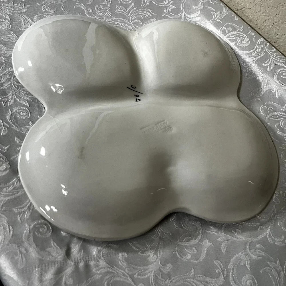 Italian Pottery Serving Tray‎ Antipasto Sectioned Olives Ceramic hand painted